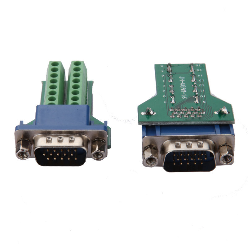 jh晶华vga免焊头 免焊接公头vga接线头 转接线端子 高清免焊头(商家