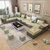 忆斧至家 大小户型可拆洗 简约现代客厅家具整装转角U型组合沙发(浅绿色 （七件套）送托盘+地毯+茶几)