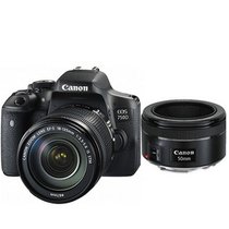 佳能（Canon）EOS 750D（EF 18-135 STM +EF 50/1.8STM )双镜头单反相机(18-135STM 套餐八)