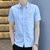 夏季男装短袖休闲商务男士衬衫1000-243(蓝色 2XL)