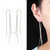 999纯银耳线女长款流苏显脸瘦的耳环气质耳坠耳链2021新款潮饰品(长约5.7厘米 默认版本)