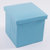 简约素色PU皮收纳凳储物凳换鞋凳(蓝色PG7008)