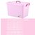 收纳箱加厚特大号衣服储物箱学生宿舍杂物整理箱塑料大号收纳盒组合(粉红色 （2个装）280LX2个箱子)