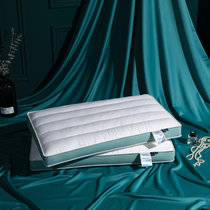 黛丝丹奴家纺 新品长绒棉低枕头家用枕芯矮枕单人扁平护颈椎整头芯柔软(低枕 青绿色)