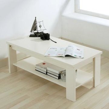 新美家具简约长茶几t119w荷花白色