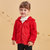 Oissie 奥伊西 1-4岁宝宝可爱耳朵连帽上衣(85厘米（建议12-18个月） 大红)