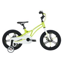 lenjoy乐享 领航员儿童自行车轻量化省力男女孩单车小孩脚踏车带辅助轮自行车儿童款(白绿色(领航员) 16寸标准款（车铃加辅助轮）)