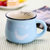 复古创意陶瓷杯大肚杯子 牛奶早餐杯咖啡杯 色釉马克杯可logo定制  大号350ml(浅蓝色)(大号350ml)