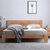 吉木多 北欧白橡木床1.8米1.5现代简约主卧家具纯实木双人床(1.8*2米原木色 床+床垫+床头柜*1)