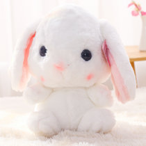 垂耳兔小白兔毛绒公仔玩具礼物抱枕布娃娃(白色 11寸)