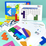 儿童智力俄罗斯方块拼图积木木质拼板宝宝早教***开发玩具3-6岁(黑色)