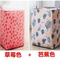 收纳袋装被子衣物多功能收纳筐衣服特大号帆布防潮袋子整理袋学生(买一送一【草莓+芭蕉】巨无霸181 默认版本)
