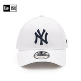 【薇娅推荐】NEW ERA纽亦华棒球帽MLB系列NY洋基队时尚情侣弯檐帽白色蓝标(白色 均码)
