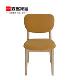 森盛家具北欧极简白蜡木全实木餐椅DN01(默认)