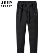 JEEP吉普新款男士羽绒裤防风保暖韩版潮流休闲长裤JPCS8015HX(黑色 7XL)