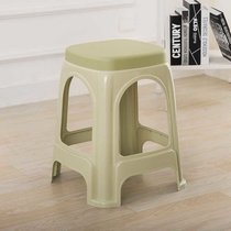 加厚塑料凳子家用板凳高凳时尚简约客厅餐桌塑胶椅经济型胶凳椅子(6个 大号北欧绿带盖（高46CM）)