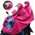 母子雨衣电动自行车加厚加肥单双人雨披面罩款摩托车三人雨衣  XXXXL(二人母子加厚面罩款蓝)(XXXXL)