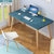 电脑台式桌子简易书桌带椅子出租屋卧室学习桌写字桌学生家用书桌(蓝松色100*50cm+椅子)