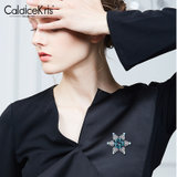 CaldiceKris （中国CK）精致雪花胸针CK-SS0387(白色)