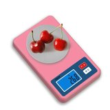 艾柯特电子秤厨房秤烘焙克称称重0.1g食物称电子称小台秤烘焙家用秤(粉色 圆盘1kg/0.1g)