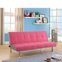 折叠可拆洗沙发床 1.8米小户型客厅实木沙发多功能布艺沙发床两用型沙发(粉红色 180*91*74cm)