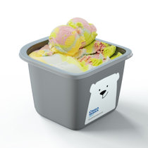 白熊萨沙【国美真选】俄罗斯进口彩虹冰淇淋1kg*1盒 天然乳制品 不含植物脂肪 不含一滴水