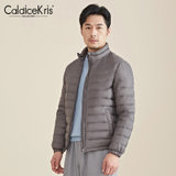 CaldiceKris （中国CK）男款立领长袖羽绒服CK-F953(深灰色 L)