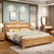 皮耐迪 卧室家具 新中式大床1.8米实木床(柚木色 床+床垫)