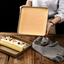 正方形蛋糕卷不沾烤盘模具28cm牛轧糖雪花酥饼干披萨家用烘焙工具(透明手提蛋卷盒5只（送内托）)