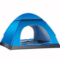 帐篷户外野营3-4人全自动野外帐篷套装户外旅游加厚防雨露营帐篷(蓝色)