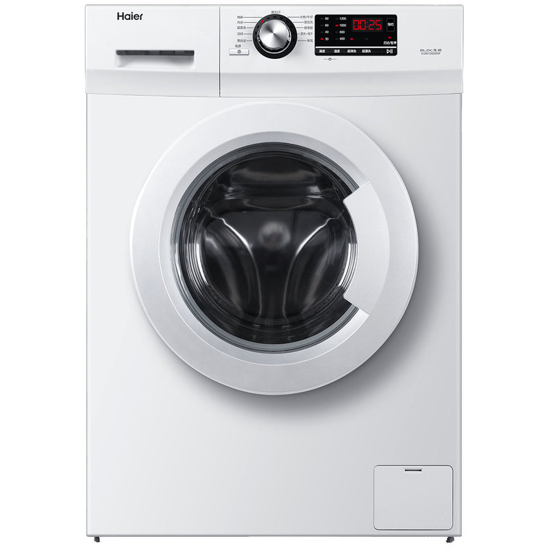 洗衣机海尔haiereg8012b29wf滚筒洗衣机8kg大容量变频电机静音白色拍