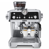 德龙（Delonghi）咖啡机 半自动 感应研磨 智能压粉 19巴泵压萃取 实时控温 手动卡布奇诺奶泡系统 EC9335