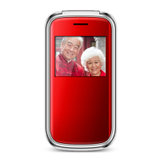 纽曼（Newsmy） V6 电信3G CDMA 双模双待 时尚翻盖老人手机(红色)