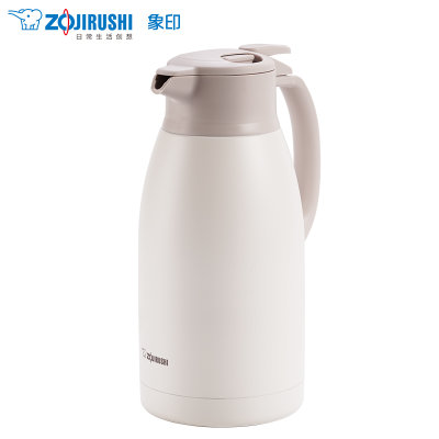 象印(ZO JIRUSHI) 保温壶SH-HS19C 大容量家用304不锈钢真空保温瓶热水瓶暖壶咖啡壶办公水壶 1.9L(磨砂白 1.9L)