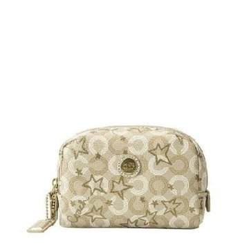 coach 蔻驰 帆布 女士经典手拿化妆包 48676 米色