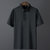 POLO衫男士短袖T恤夏季高端商务休闲短袖衫中老年薄款透气上衣(黑色 54)