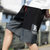 2020夏季新款男士休闲裤子男韩版潮流五分裤黑色短裤男宽松 BKL-K521(深灰色 3XL)