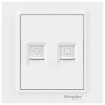 施耐德Easy S 隽意 系列 开关面板 开关插座电话、信息插座（超五类），白色