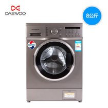 大宇（Daewoo）XQG80-104WPS 8公斤韩国原装进口大容量气泡洗高温杀菌智能滚筒全自动洗衣机（奔驰灰）