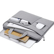 BUBM  电脑包苹果小米联想华为15.6英寸笔记本手提内胆包男简约轻薄(灰色 15.6英寸)