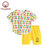 优贝宜 儿童短袖套装夏季薄款 宝宝夏装两件套 男女童洋气潮衣服82455(140cm 彩色铅笔)