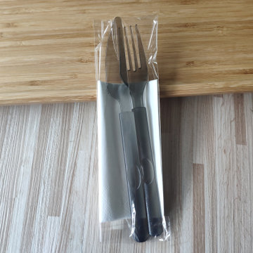 一次性刀叉勺套装纸巾单独包装长柄水果捞勺水果沙拉叉子外卖餐勺叉刀