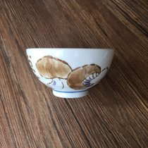 美浓烧日本进口和风饭碗单个无铅儿童碗釉下彩童趣日式田园风餐具(奇趣三蔬小小碗 默认版本)