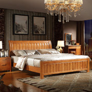 木诺实木床橡木床儿童床双人床单人床 1.2米1.5米1.8米高箱储物床(普通款 1200mm*2000)