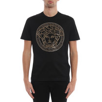 Versace铆钉美杜莎T恤 A77987-A201952-A008L码黑色 时尚百搭