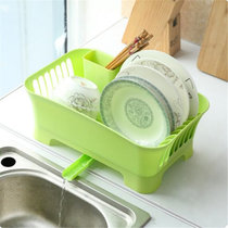 有乐B707多功能置物架厨房用品沥水架多色塑料放碗架子碗筷碗架lq1008(绿色)