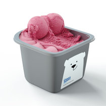 白熊萨沙【国美真选】俄罗斯进口黑加仑冰淇淋1kg*1盒 进口家庭装 采用自然生长优质水果制造