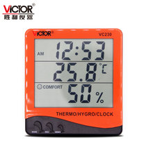 胜利仪器(VICTOR)电子数字干湿温度计 室内家用高精度温湿度计 工业带闹钟 VC230A VC230(VC230)