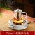 玻璃茶壶家用加厚耐高温茶具套装煮花茶壶神器耐热水壶过滤泡茶壶(750ml +电陶炉白色)