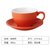瓷掌柜 300ml欧式陶瓷拉花拿铁咖啡店专用咖啡杯套装简小奢华杯勺kb6(300ml哑光橙色套装送勺)